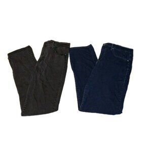 Levi Strauss Women's  314 Shaping Straight Jeans 32x30 Blue And Black Lot Of Two